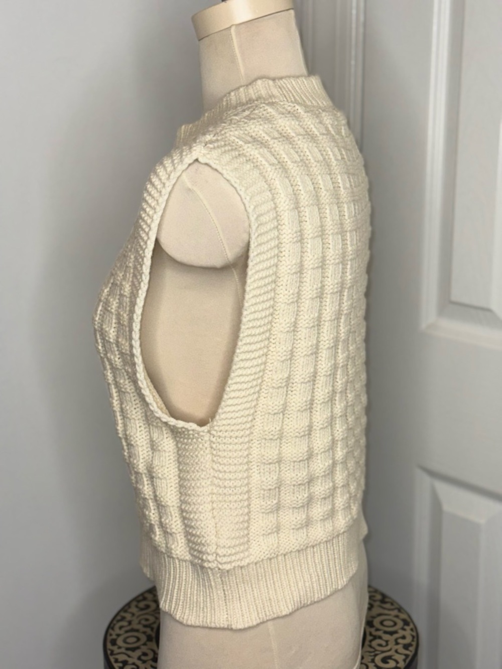 Madewell Cream Knit Sleeveless Sweater Vest medium - Picture 5 of 7